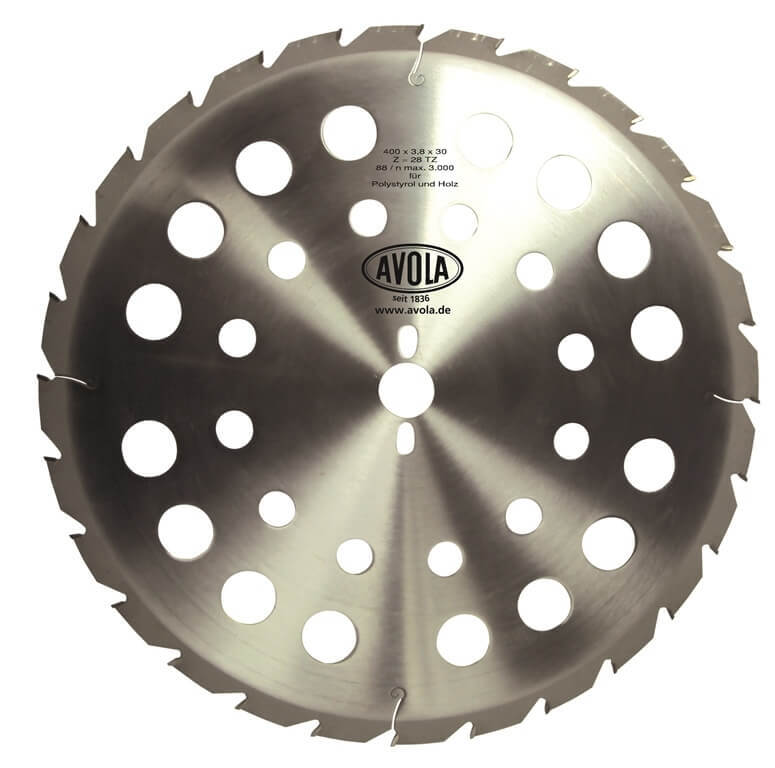 AVOLA Zaagblad ø450 mm, speciaal voor polystyreen en hout (450x4x30)