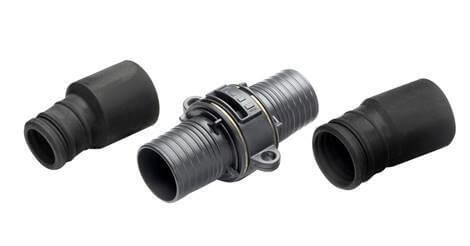 Instelbare bypass-koppeling voor stofzuigerslangen (incl. rubberen hulzen)