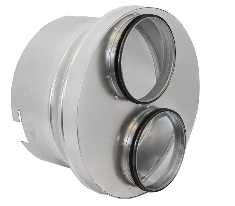 HEYLO zweistufiger Ansaug-, Ausblasadapter (1 x 420 mm > 3 x 205 mm) für PowerVent 8000