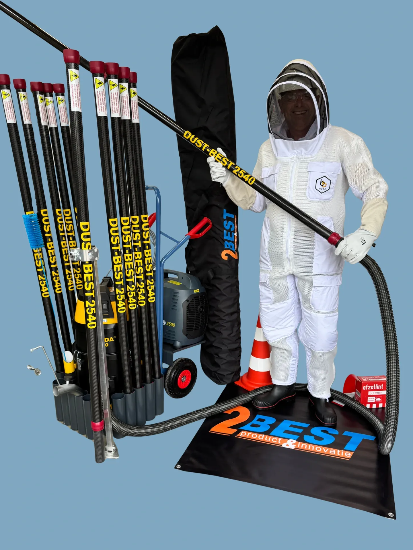 VespaVac- Set zum Entfernung des Asiatischen Hornisse, Standard 20 m! Vorverkaufsaktion im Februar: 3 zusätzliche Rohre gratis! (Sondergröße, 160cm Rohrsatz)