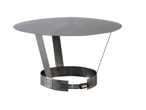 [5001700523] RVS rookgas regenkap t.b.v. K 120 / K 160 eco / K 160 eco-e / K 170 / K 220
